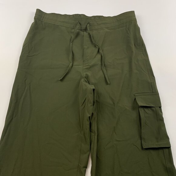 Old Navy Conifer Green Stretchtech Wide Leg Cargo Pant M - Picture 2 of 7